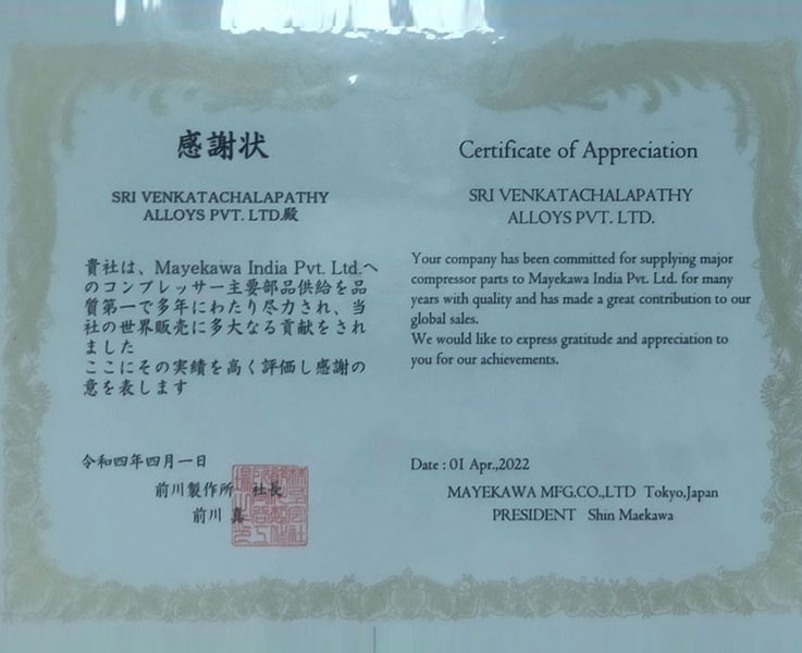 certificate